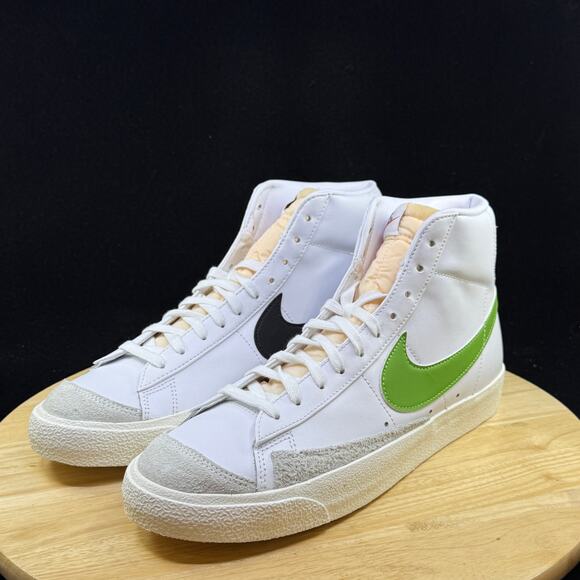 Men\'s Nike Blazer Mid 77 Vintage White/Chlorophyll-Black-Sail BQ6806 116 Sz 10.5